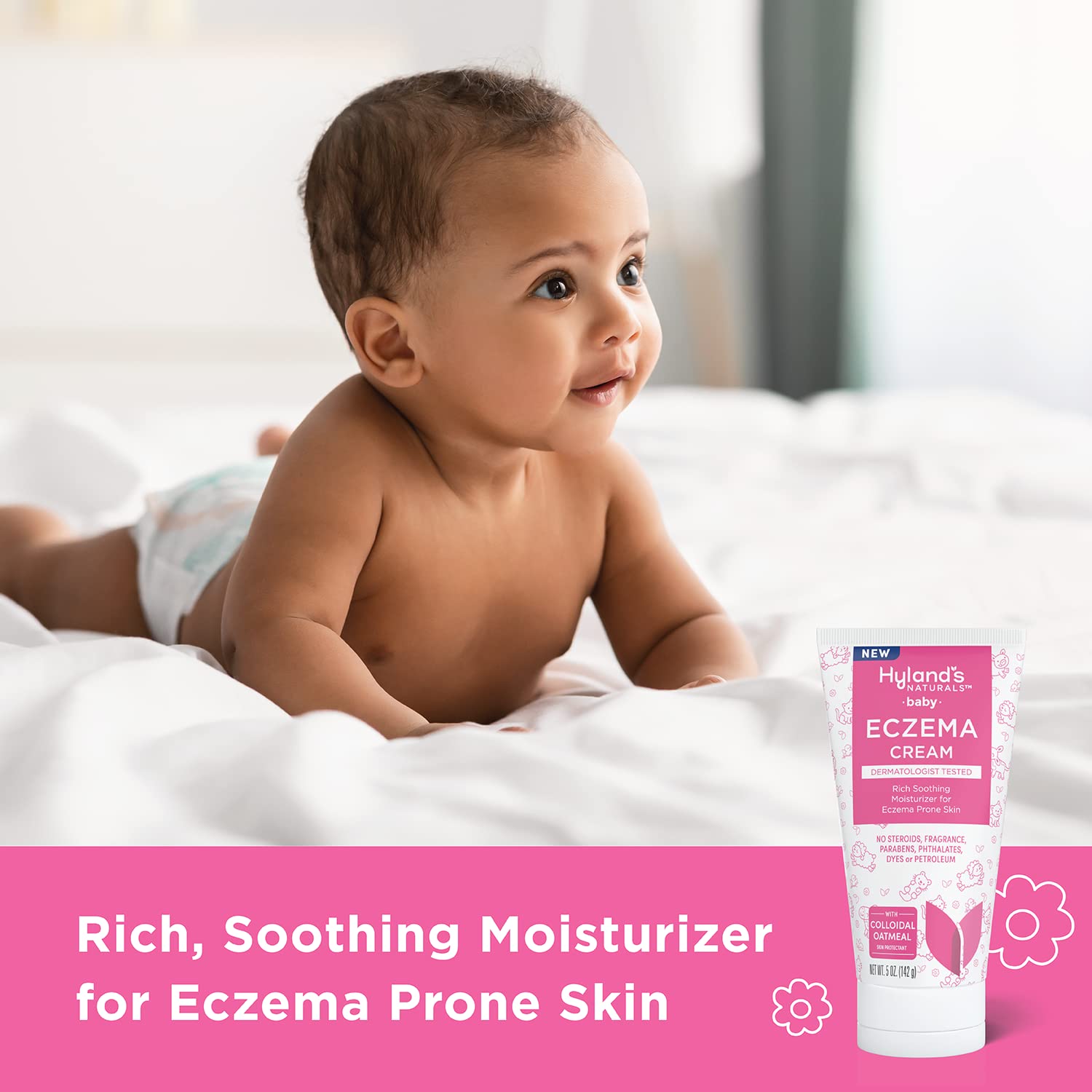 Hyland's Baby Eczema Cream and Hyland's Baby Eczema Lotion, With Colloidal Oatmeal, 10 ounce (2 pack of 5 Ounces) - Image 3